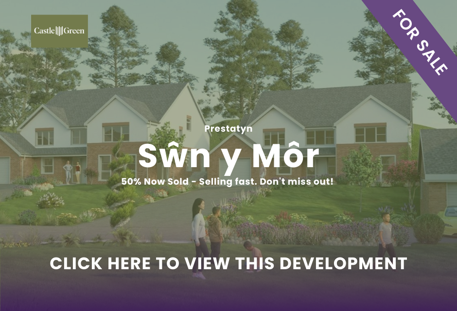 Sŵn y Môr new build homes by Castle Green, listed by Williams Estates Prestatyn office