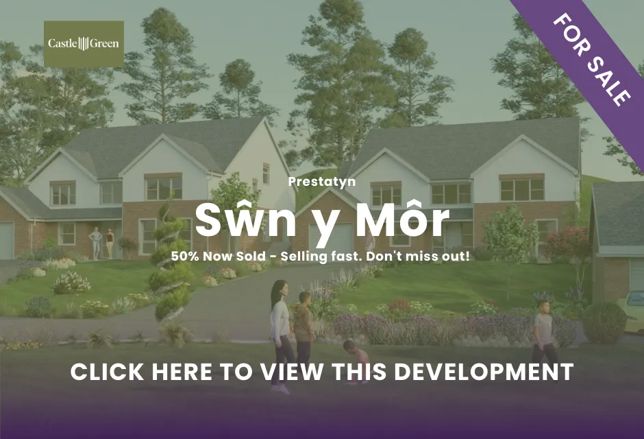 Sŵn y Môr new build homes by Castle Green, listed by Williams Estates Prestatyn office