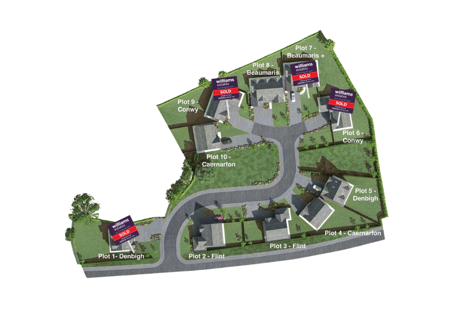 SIte map - Dol uchaf - New Developments with Williams Estates and Lettings