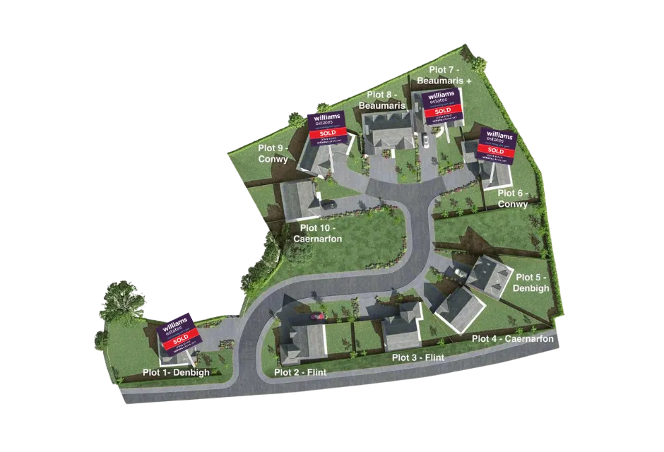SIte map - Dol uchaf - New Developments with Williams Estates and Lettings